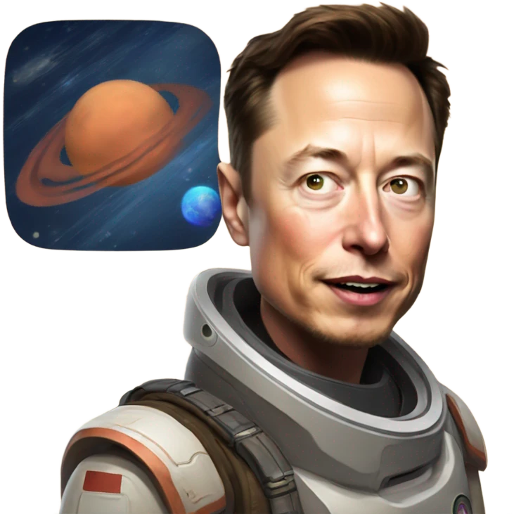 Give me an emoji of Elon Musk on Mars emoji