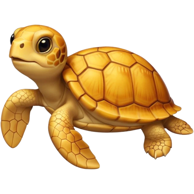 a cute yellow little turtle  emoji