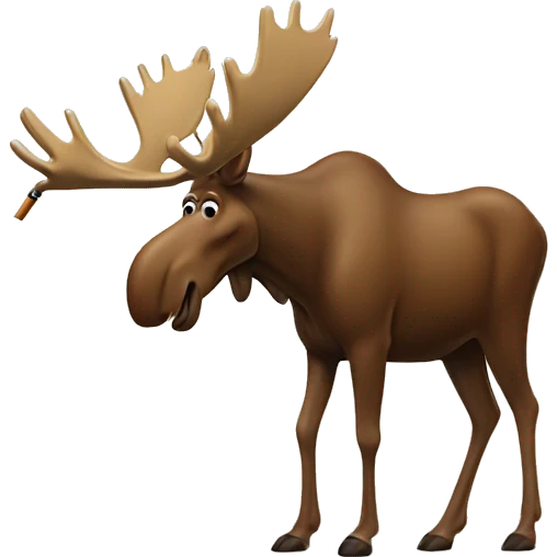 Moose smoking something  emoji