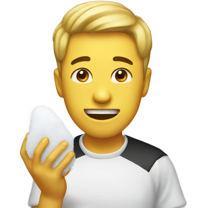 Emoji doing salt emoji