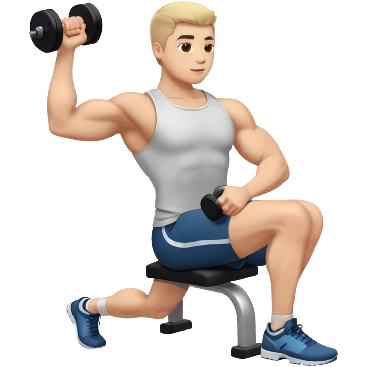 Seated Dumbbell Tricep Extension, 90-degree elbows emoji