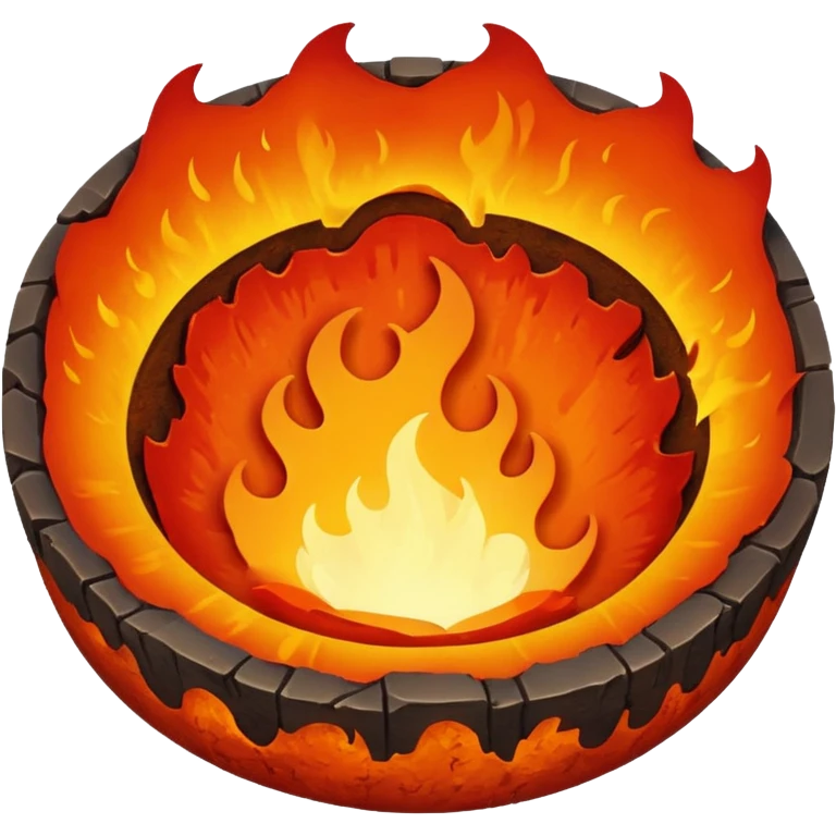 flaming crater emoji