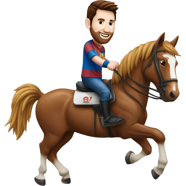 Messi sur un cheval emoji