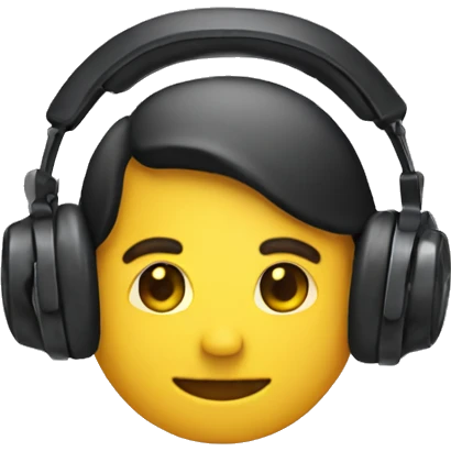 Emoji with gamer headset emoji