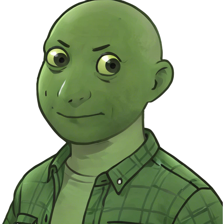 bald meme in plaid shirt emoji