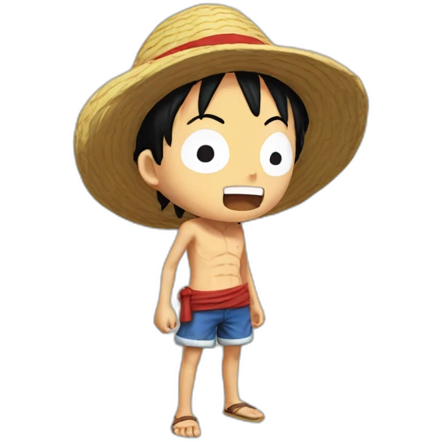 Luffy faisant un doith emoji