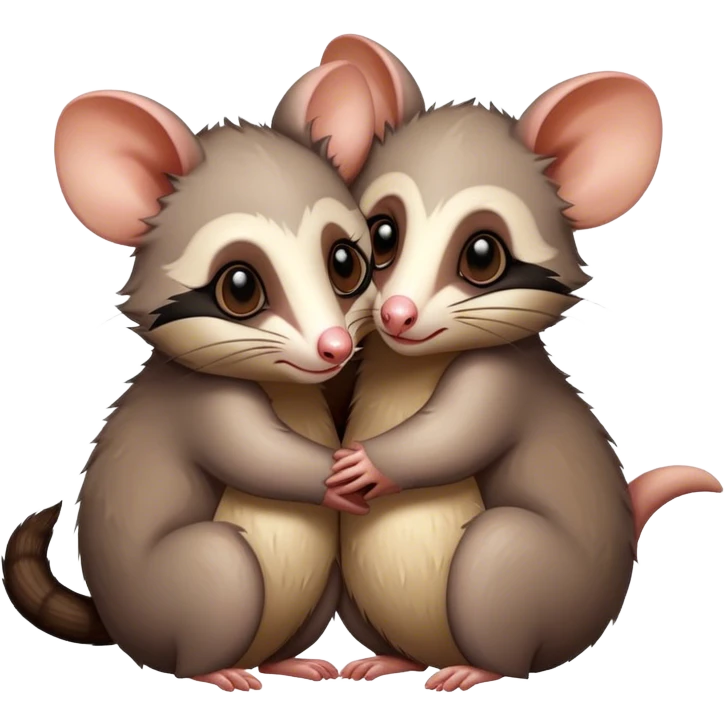 Possum hugging another possum  emoji