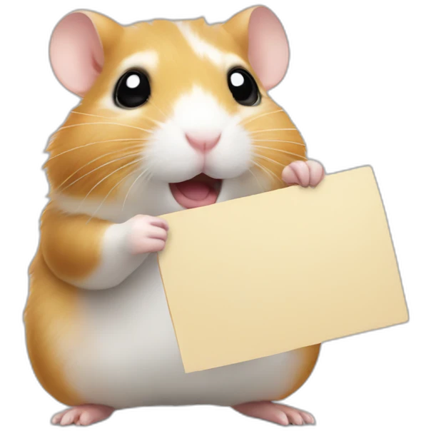 hamster holding a piece sign emoji