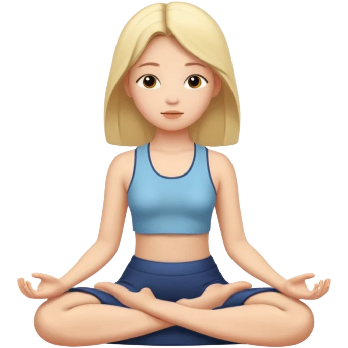 Девушка медитирует  emoji