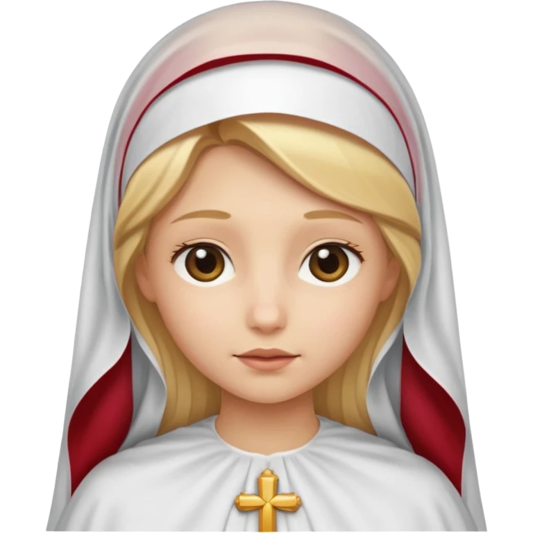 Blonde girl with Catholic veil emoji