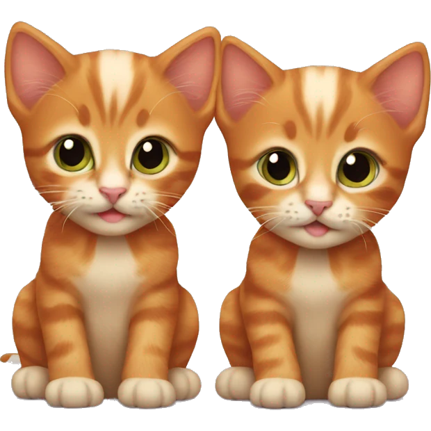 Two ginger kittens emoji