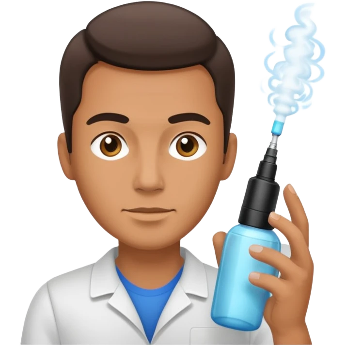 man spraying with atomizer emoji