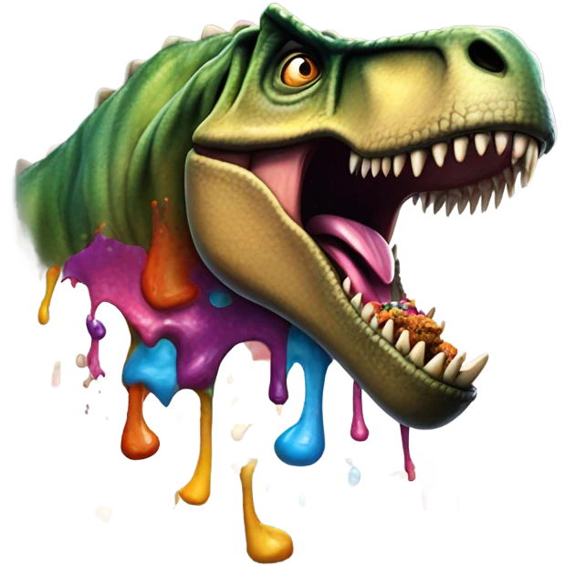 T-Rex barfing  emoji