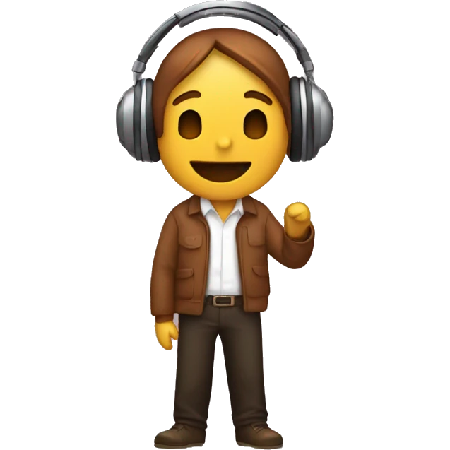 Person listening to cinnamon themed music emoji