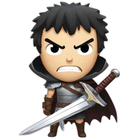 angry berserk guts carrying a huge sword on his shoulder emoji