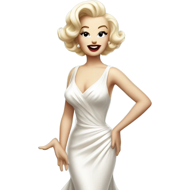 Marilyn monroe wearing white dress emoji