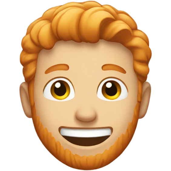 Happy ginger emoji