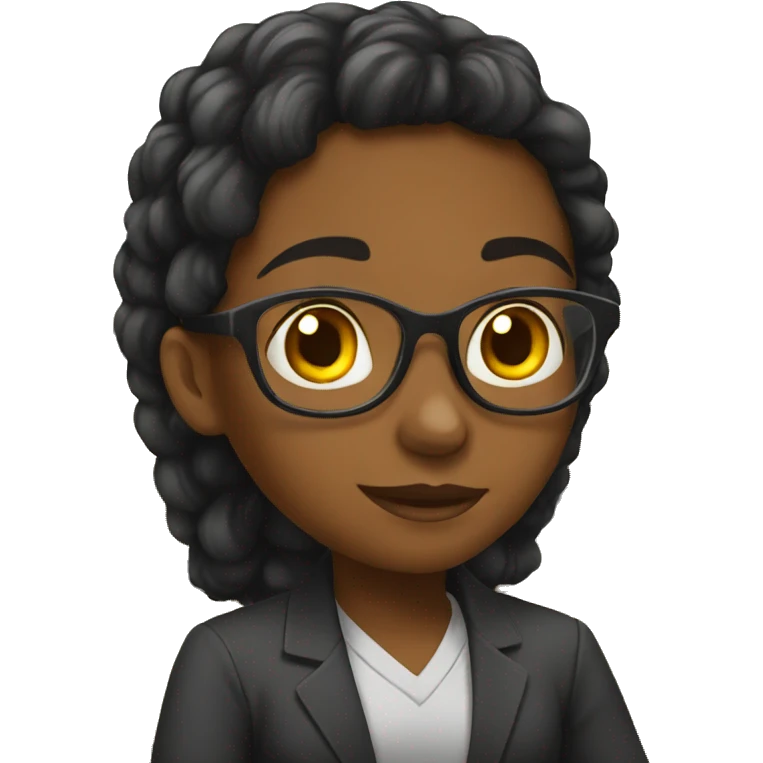 black girl in class emoji
