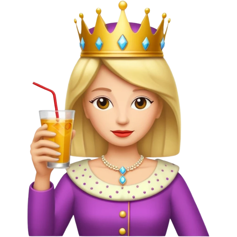 queen with drink emoji