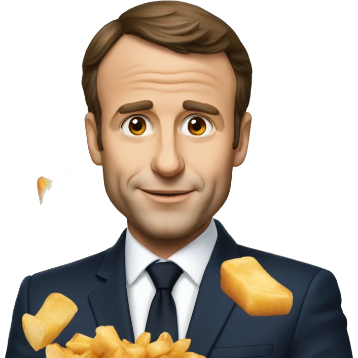 Macron qui serre la main a Poutine emoji