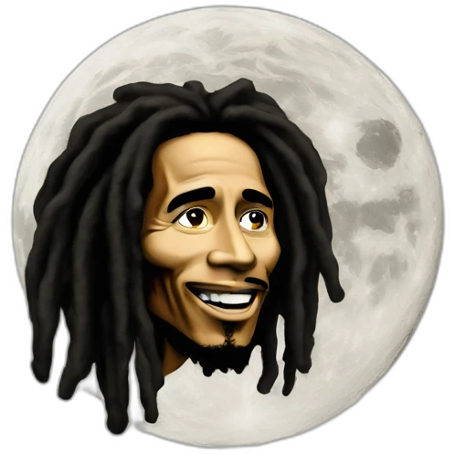 bob marley on the moon emoji
