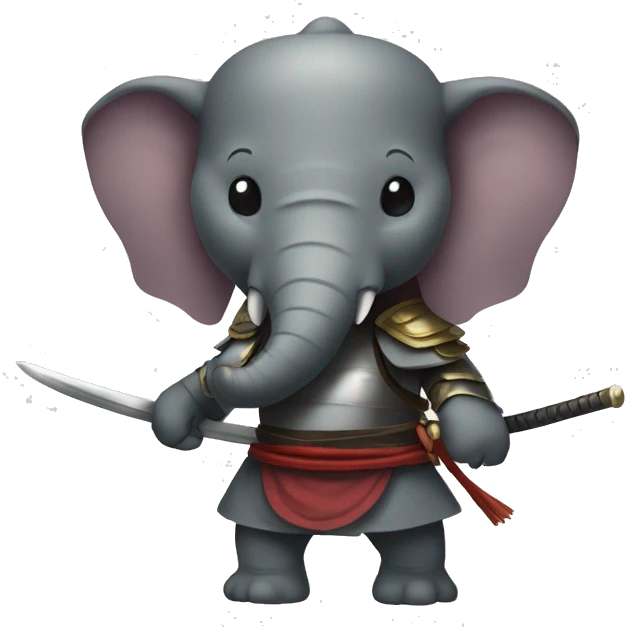 Éléphant samouraï  emoji