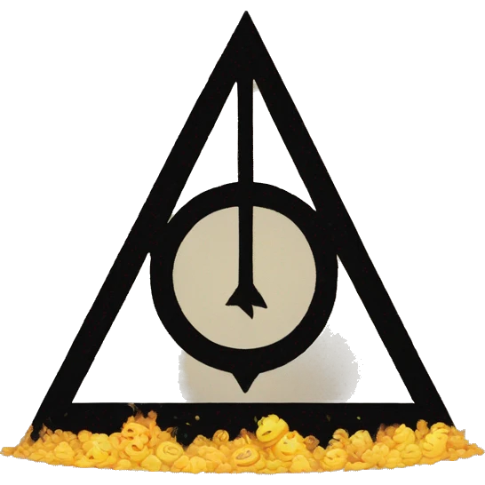 Deathly Hallows inside a hart emoji