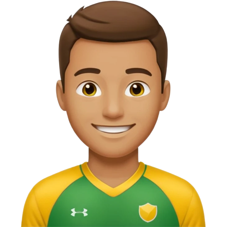 Yeşil sarı takımlı adam emoji