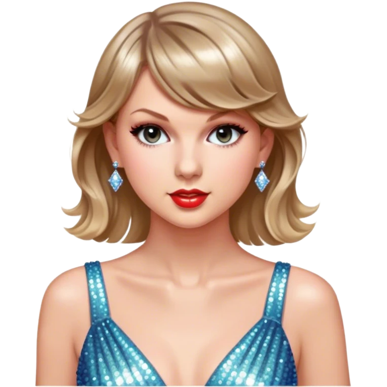 Taylor swift in sparkly dress  emoji