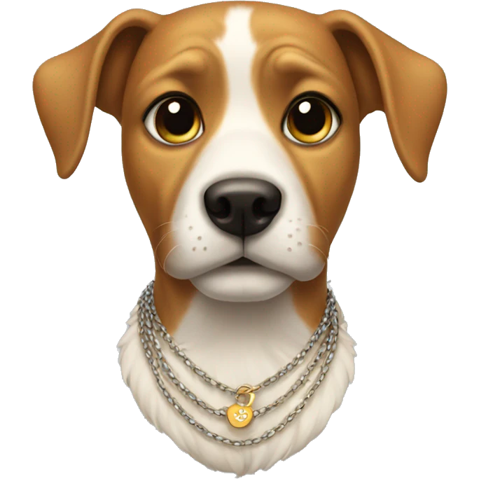 Dog wearing a necklace  emoji