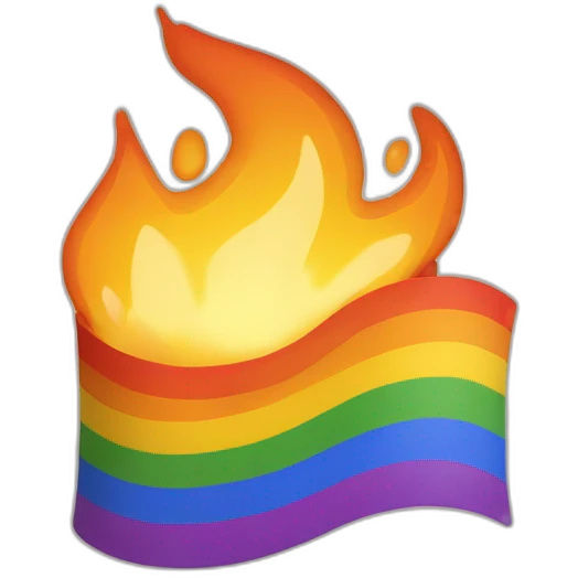 Drapeau LGBT feu emoji