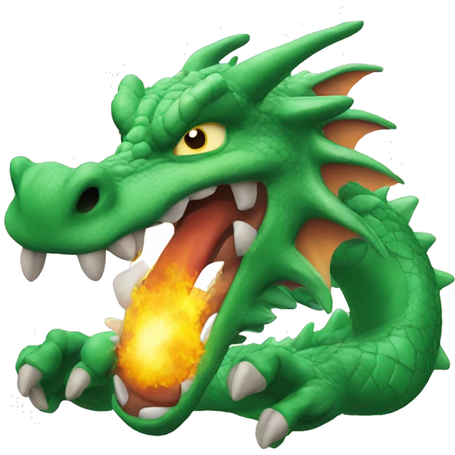 Dragon with Dragon Ball emoji