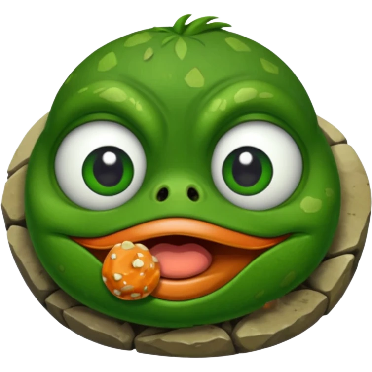 pepe eating rocks emoji