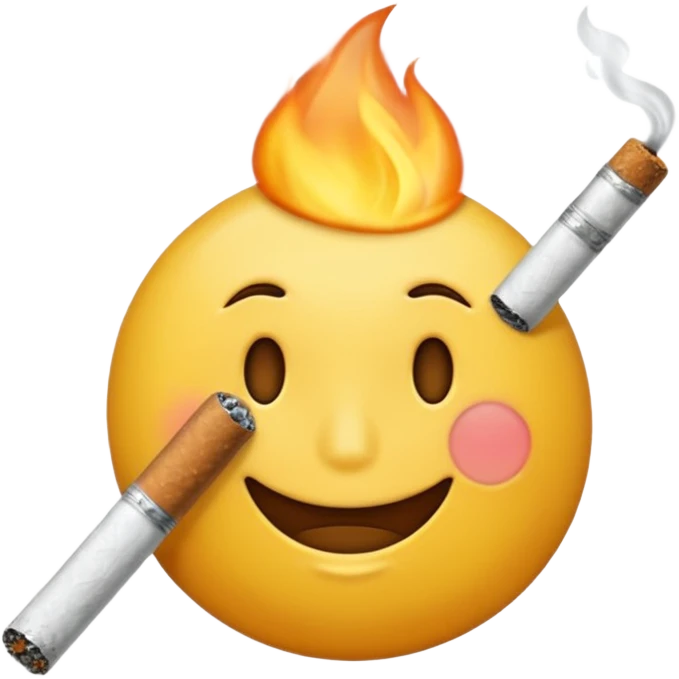 maak een emoji die een sigaret in zijn mond heeft emoji