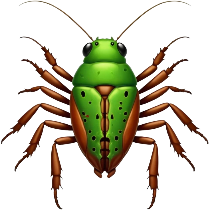 Zombie cockroach in oggye emoji
