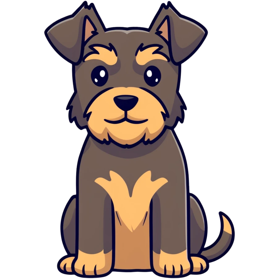 brown schnauzer dog sitting emoji