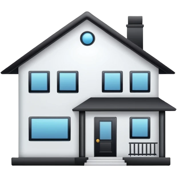 smart home, house with technology elements emoji