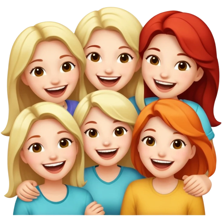 Group of girls laughing  emoji