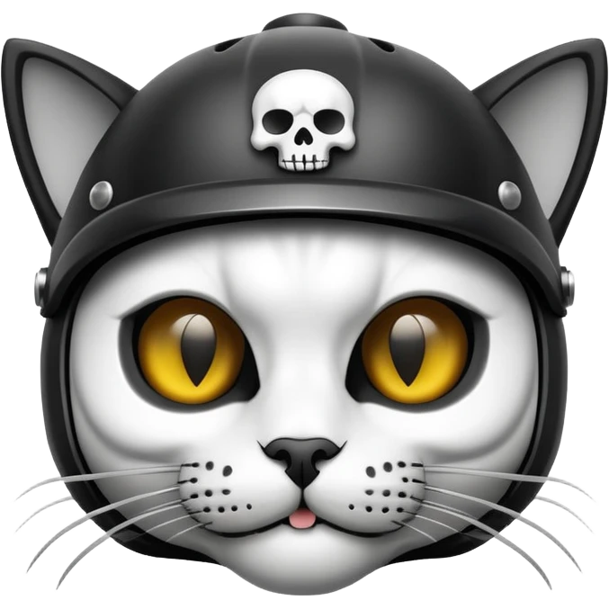 Cat with skull helmet emoji