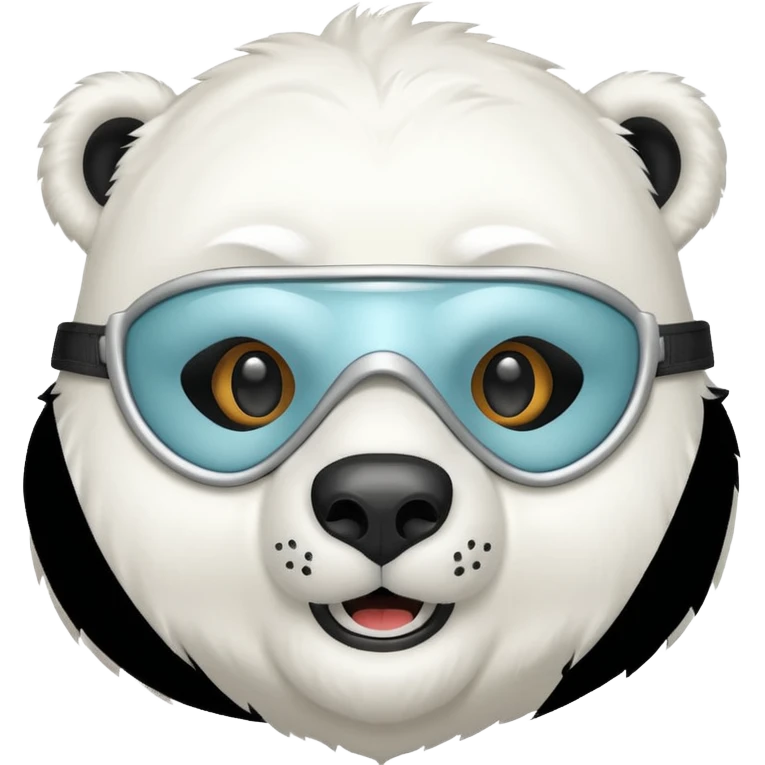 Polar bear wearing mask emoji