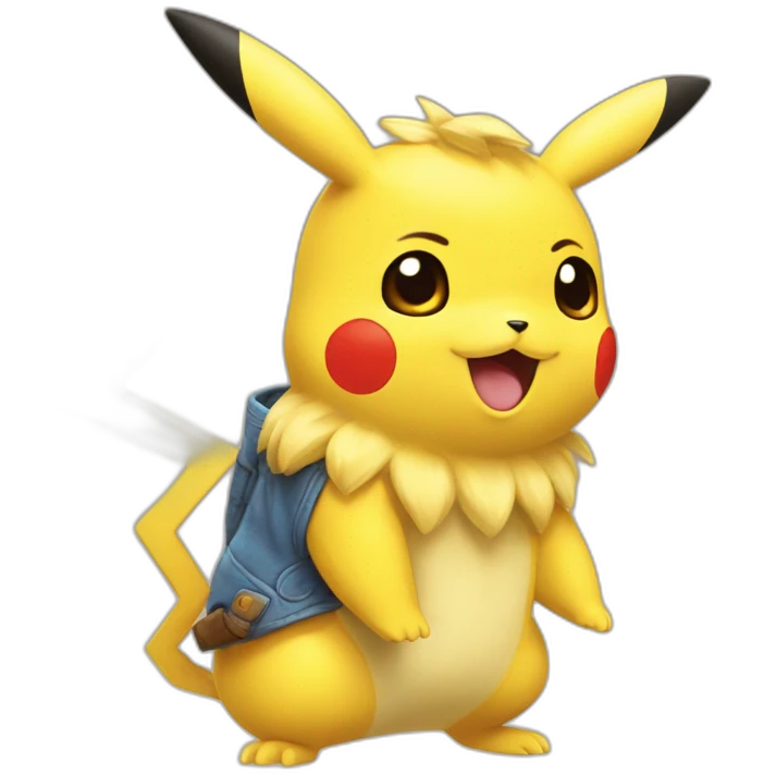 Pikachu qui dit bonjour emoji