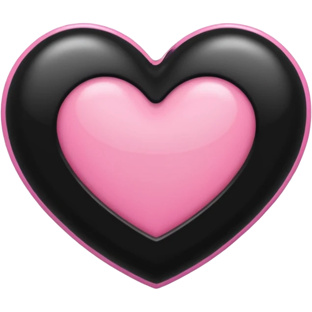 emo black heart with a pink outline emoji
