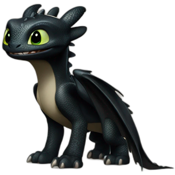 Toothless from how to train your dragon emoji