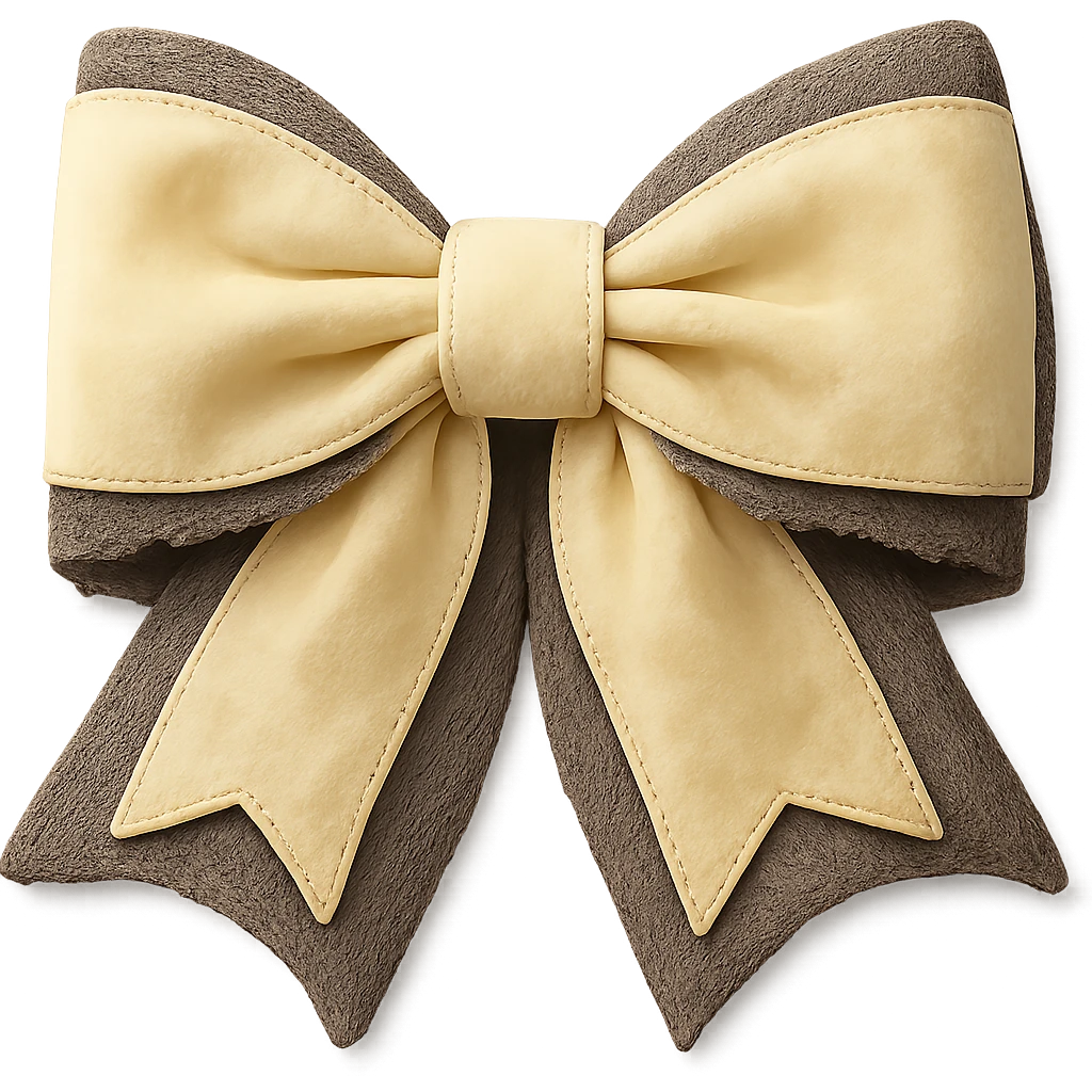 Make the gothic yellow bow pastel yellow while keeping the lace and velvet details. Maintain a photorealistic style and keep the background transparent. emoji