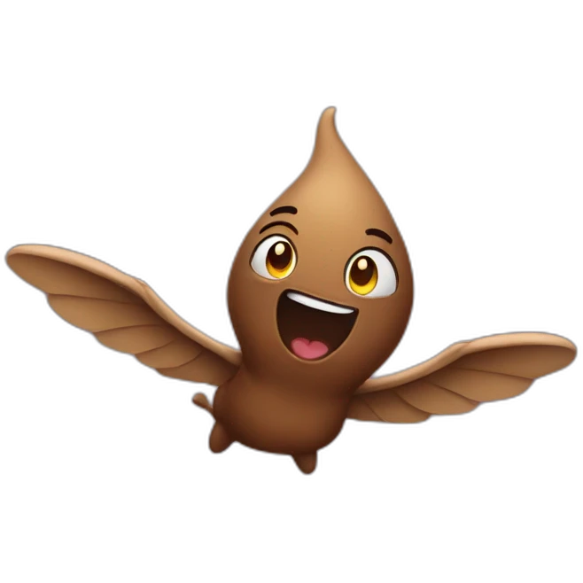 Flying Poop emoji