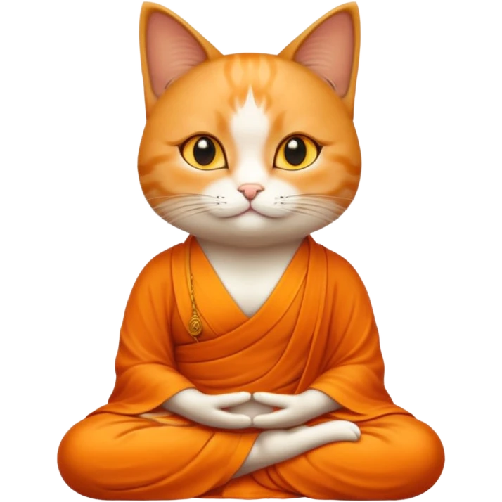 Buddhist cat emoji