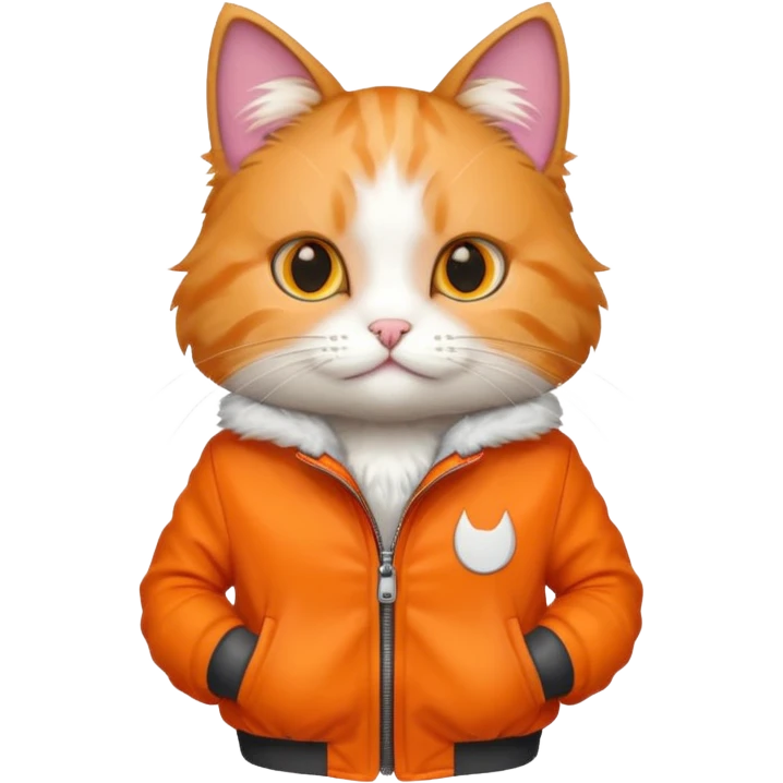 Cat with a jacket  emoji