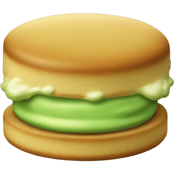 Emoji de un alfajor de crema de pistachos, que la crema de adentro sea verde Como el pistacho emoji