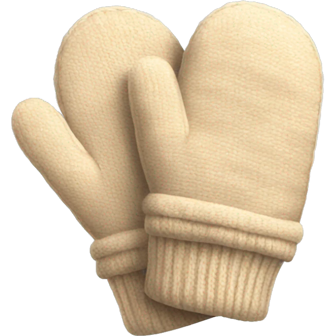 warm beige mittens emoji