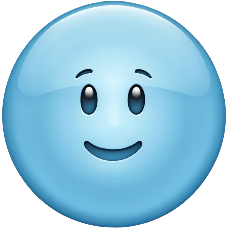 One light blue button emoji